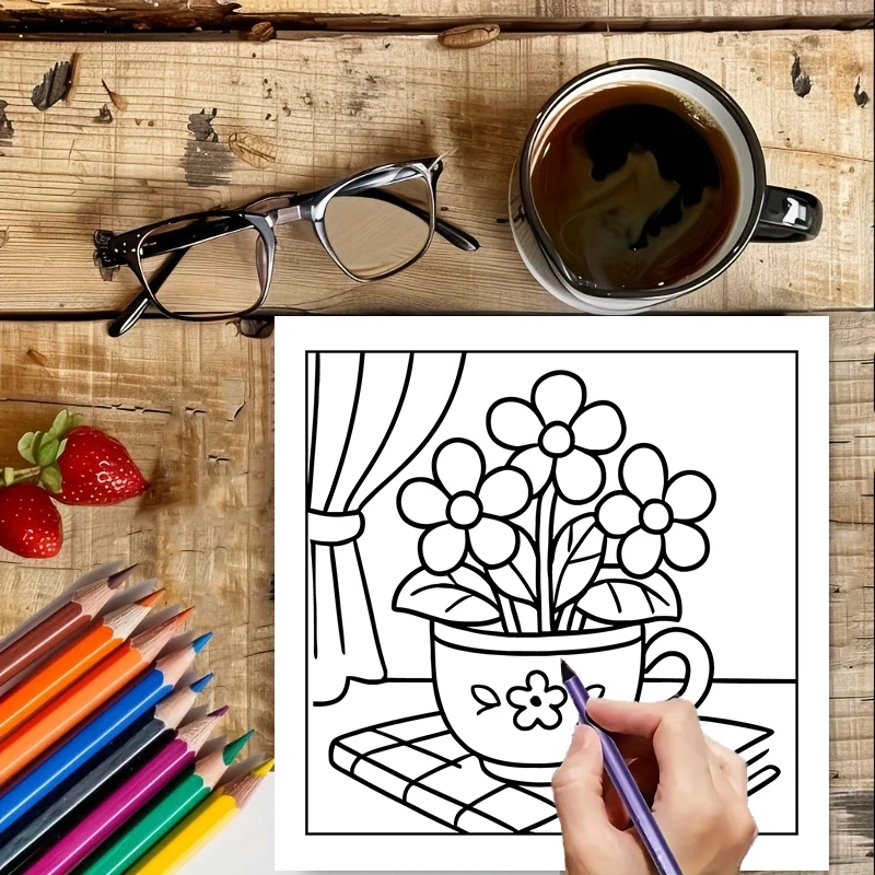 Easy Cute Flower Coloring Book - đánh giá và giá Chalk Bag